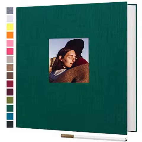 Large Photo Album Self Adhesive 3x5 4x6 5x7 8x10 10x12 Pictures Linen Cover 80 Blank Pages Magnetic 