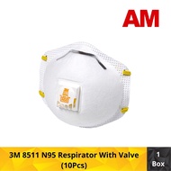 3M 8511 N95 Respirator With Valve (10Pcs/Box)