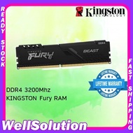 KINGSTON FURY BEAST 8GB 3200MHz DDR4 CL16 Desktop PC Gaming RAM ( KF432C16BB/8 ) Replacement For Hyp