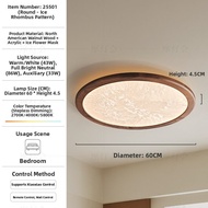 FANCY LAMP CLUB | Modern Chinese Style Hall Ceiling Light Walnut Wood