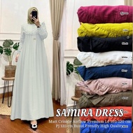 Gamis Putih Tulang Crinkle Airflow Premium Bahan adem/ Gamis Polos Viral 2024