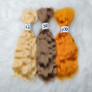 Imported Combed Mohair Hair Row Blythe/Ob11/Bjd Doll Wig Original Wool Wool Hair Tie
