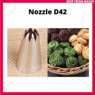 (D42/D46/132) Nozzle D46 132 D42 8-Tooth Cookie Cream Mounting Baking Cake Tool Medium Icing Nozzle 