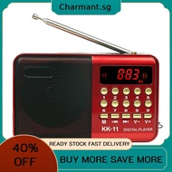 K11 Portable Mini Radio Handheld Digital FM MP3 Player Speaker Devices Red