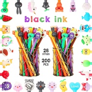 1/3/5 Pcs Cute Cartoon Gel Ink Pens, 0.5mm Novel Black Gel Ink Cartoon Animal Writing Pens, Interest