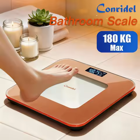 High Precision Digital Body Weight Bathroom Scale 180KG/396.8LB Large LCD Screen Battery Included Ho