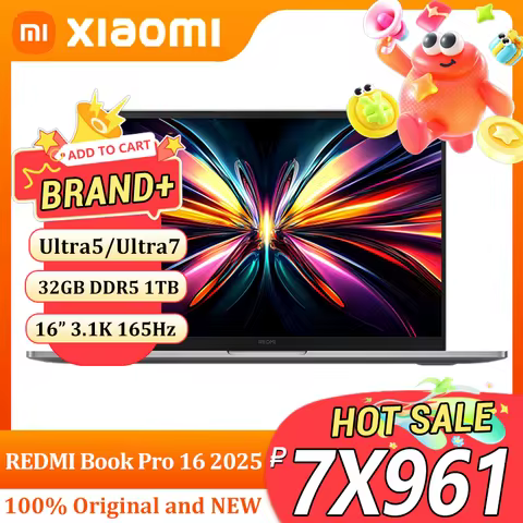 REDMI Book Pro 16 2025 Ultra5-225H/Ultra7-255H 32+1TB 16inch 3.1K 165Hz Grey Screen
