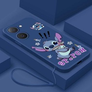 เคส Y03t Vivo Y03 T 2024น่ารักกลัวตะเข็บเคสของเหลวดีไซน์การ์ตูนฝาครอบยางปกอ่อน