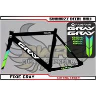 DECAL STICKER FIXIE GRAY STICKER