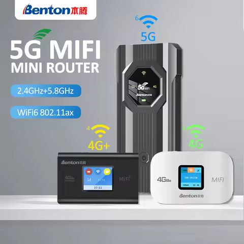 Benton M500 Global 4G 4G+ 5G Router 2.4GHz 5.8GHz Dual Band Pocket WiFi Router USB Portable WiFi 5G 
