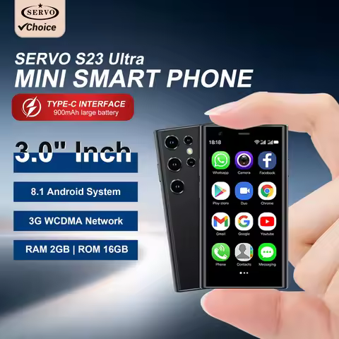 SERVO S23 Mini Android Smartphone 3G WCDMA 2GB+16GB Play Store WhatsAPP WIFI Hotspot 3.0" Small Pock