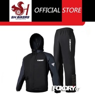 [Single Zip] Foxdry Premium 07 Raincoat Baju Hujan Black Gray Foxdry Official Dealer