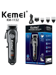 Kemei Km-1132 Usb快速充電液晶顯示高功率沙龍專業電動理髮器