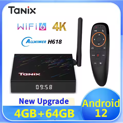 Tanix TX68 4G 64GB TV BOX Android 12 Smart Android TVBOX Allwinner H618 Dual Band Wifi6 3D 4K BT 6K 