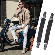 2 Pcs Boot Straps Adjustable Boot Clip Elastic Pant Leg Straps Men Women Black Pants Leg Clips heraz