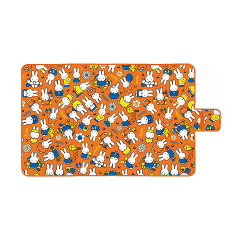 Miffy Picnic Mat Cartoon Kawaii Miffy Rabbit Outdoor Waterproof Thick Aluminum Film Anti Slip Grid P