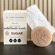 Kitsch Brown Sugar Exfoliating Bath Soap Wood Charcoal Moisturizing Skin Softening Shea Butter Clean
