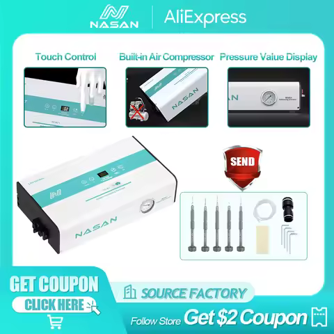 NASAN B2+ 7inch LCD Air Bubble Remover Buit-in Air Compressor Autoclave Debubble Machine for all Pho