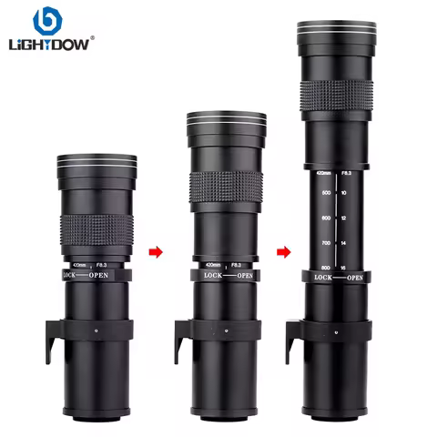 Lightdow 420-800mm f/8.3-16 Manual Telephoto Zoom Lens for Canon RF Canon EF Nikon F Nikon Z Sony A 