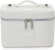 ETOILE - Mini Vanity Case Stylish Travel Makeup Bag Organizer With Removable Dividers, Off White, Mi