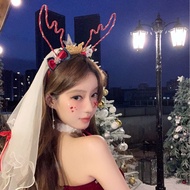 [Store Recommendation] Christmas Sweetheart Staghorn Veil Headband Holiday Dress Up Atmosphere Photo
