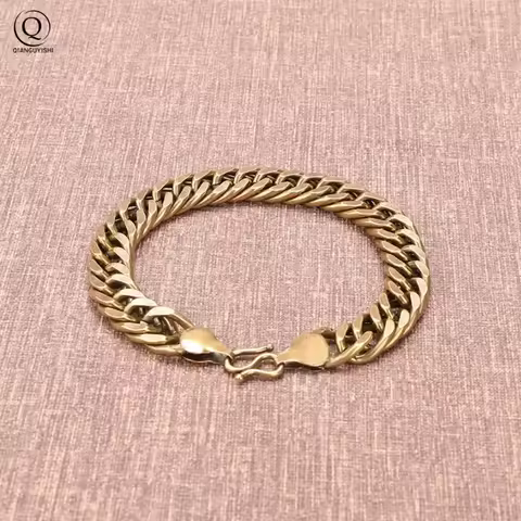 Vintage Brass Japan Korea Bracelet Jewelry Fashion Accessories Punk Men Link Chain Wristband Cuff Br