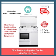 Elba Freestanding Gas Cooker with Electric Oven, EEC866 WH