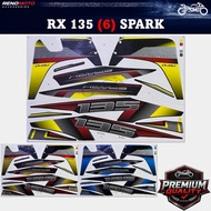 Yamaha RX135 (6) RX135i V1 Spark Siam Design Body Stripe Sticker Set Premium