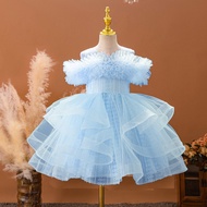 Children aged 3 to 12 can choose Elsa princess dresses, sleeveless wedding gowns for girls, as well 