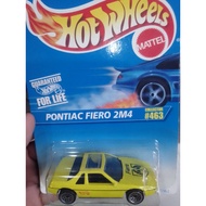 Hotwheels 1978 pontiac fiero 2m4 yellow iron base