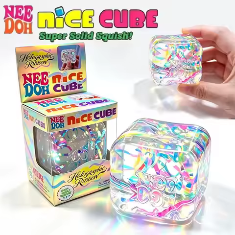 Needoh Holographic Ribbon Squeeze Sensory Colorful Knead Stretch Anxiety Relief ADHD Fidget Leisure 
