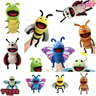 TYLER Animal Insect Hand Puppet, Sensory Toys Plush Bees Plush Dragonflies Hand Puppet, Animals Plush Toys Ladybugs Dragonflies Role-Playing Hand Finger Story Puppet Children