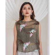 HIJAU Birdie Top | Women's green transparent top