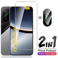 Poco F7 5G Glass 2In1 Camera Protector PocoF7 Global Protective Glass On Poxo Poko Little F7 F 7 7F 