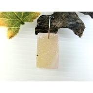 [Disk Crystal] [Avoid Evil Protect Body] Top Agate Small Crystal Cave Pendant (22x14x6.5mm 4g) LA-27