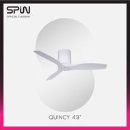 SPIN Quincy (White) (43inch / 52inch / 60inch) Ceiling Fan