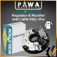 Mobiletron 100% Authentic Alternator Regulator Rectifier Isuzu NPR Pro 4HK1 24V 1Pin RV-H077B