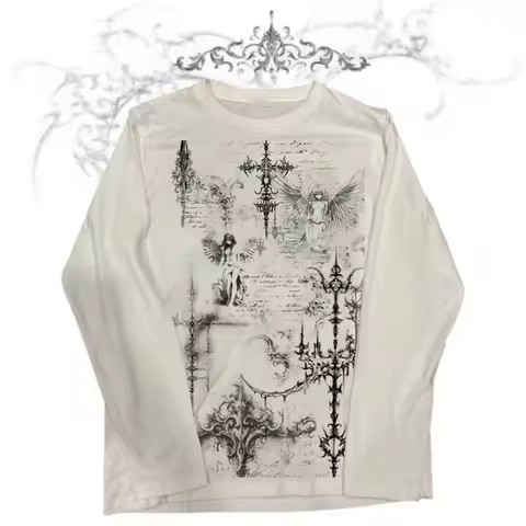 Woman Clothes for Women Kawaii Emo Graphic Tees Y2k Tops Crop Top Women Women's Cropped Shoujo Girl 