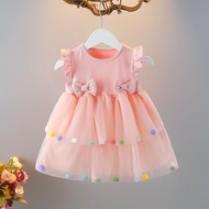 [1183 People Collection] Girls Summer Dress 2024 Summer Dress One Year Old Baby Dress Princess Dress