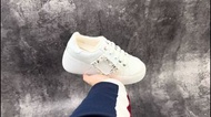 💥現貨💥秒變長腿超百搭RV經典水鑽方扣厚底小白鞋 | Roger Vivier Classic Rhinestone Square Buckle Platform White Sneakers|