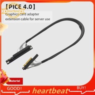 [Hot-Sale] PCI-E 4.0 X8 for AI for GPU Adapter Cable GEN4 Braided Mesh Silver-Plated  Card for Serve