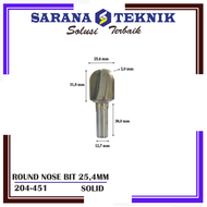 MATA ROUTER / PROFIL ROUND NOSE BIT 25 MM SOLID 204-451