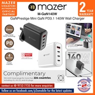 Mazer 140W GaN Prestige Mini GaN PD3.1 Wall Charger with Travel Pins | 2 Years Warranty (Mazer 140W)
