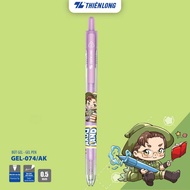 Combo 5/10 Akooland Tahi Thien Long Gel Pens GEL-074/AK - Super fast drying ink