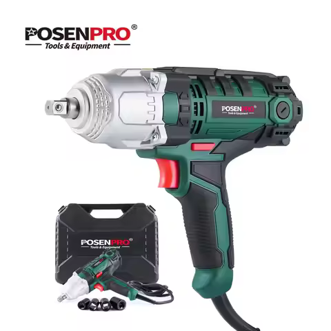 550W Electric Impact Wrench Max Torque 500Nm 1/2 Inch 2M Rubber Cable Car 4 SocketS Wrenches BMC Box