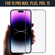 Screen Protector For iPhone 15 Pro Max, 15 Plus, 15 Pro, 15 Protector Tempered Glass Protector Cover