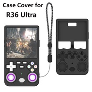 Case Cover for R36 Ultra Handheld Game Console 2025, Slim Soft Silicone Protective Case with Lanyard