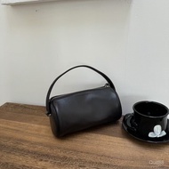 Early Spring New Sheepskin Handbag Pencil Case Mini Cylinder Bag row Sheepskin Bag ins Vintage Style