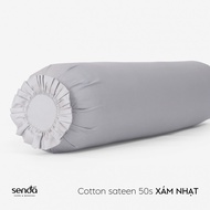 Vỏ gối ôm Cotton Sateen 70x100 35x100cm Sen Đá Home Bedding trơn màu cao cấp bao áo dây kéo khóa sat