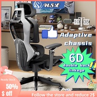 【Free Shipping】HSL 6D DUAL BACK ergonomic gaming chair office chair computer chair study chair with footrest